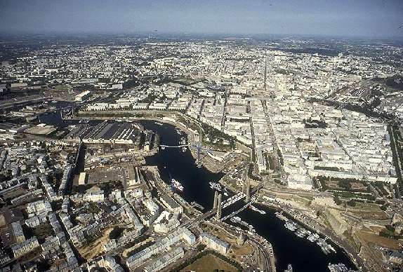 Vue aérienne de Brest