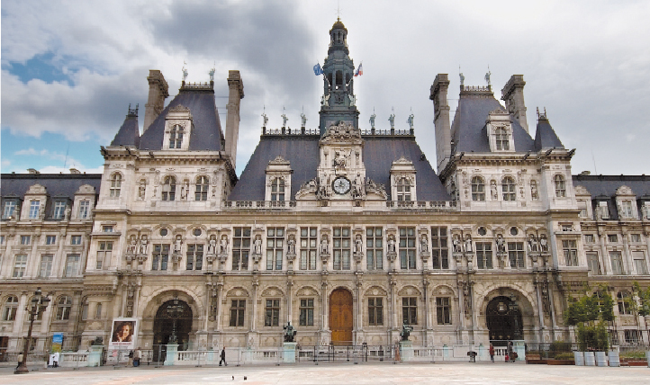 Vue de la mairie de Paris