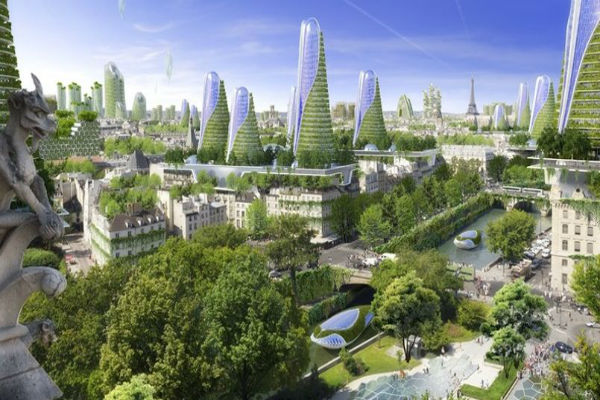 Paris Smart City 2050, imaginé par l'architecte belge Vincent Callebaut