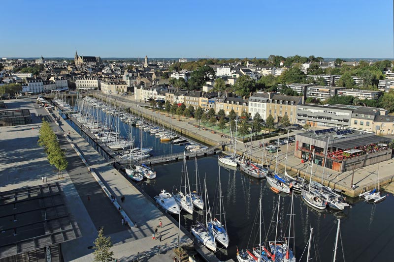 Vue aérienne du port de Vannes