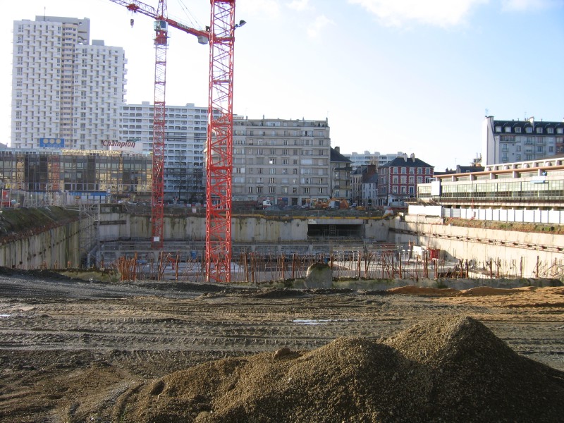 Chantiers de construction à Rennes