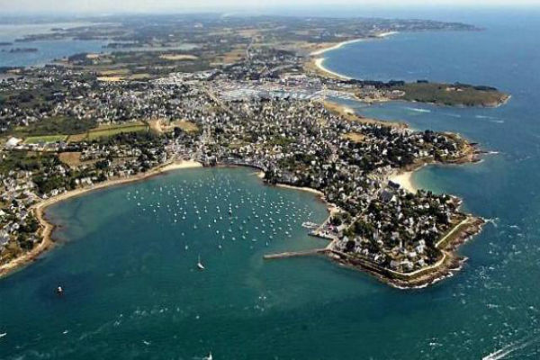 Vue aérienne du littoral du Morbihan