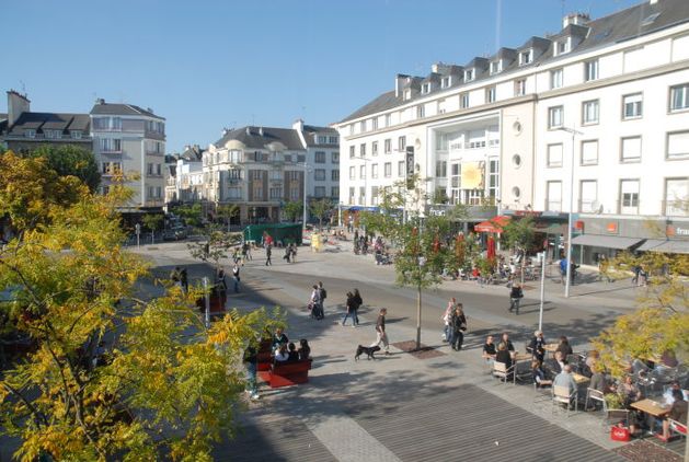 Vue sur le centre-ville de Lorient