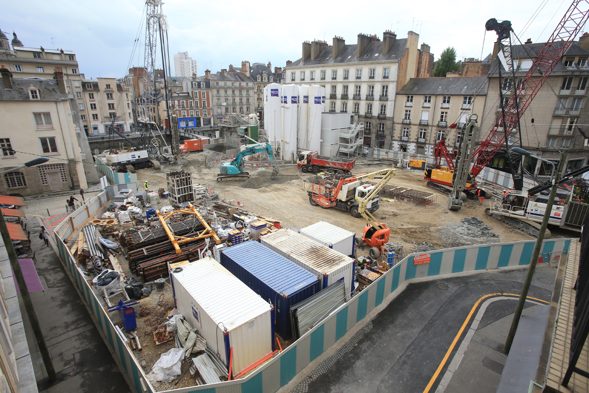 Chantier du métro Rennes