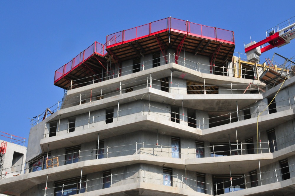 Chantier d'immeubles de logements