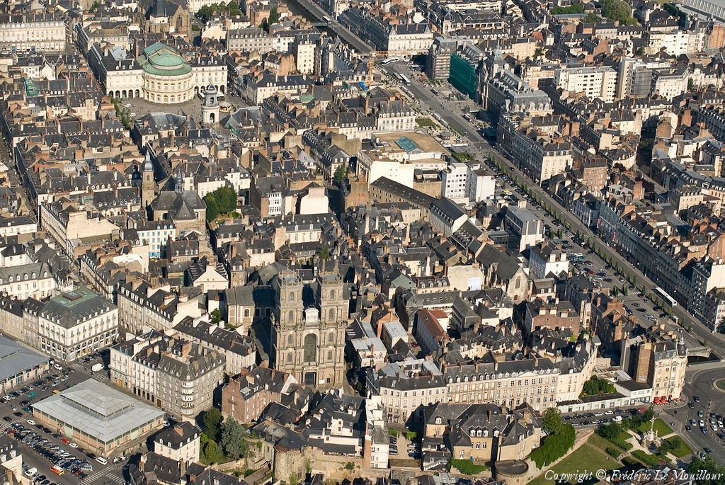 Vue aérienne de Rennes