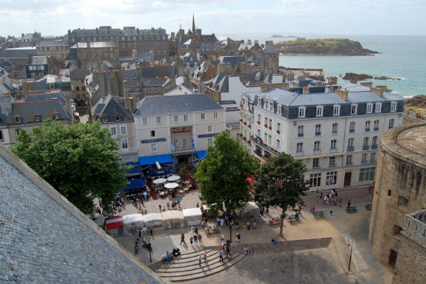 Vue aérienne de Saint-Malo intra-muros