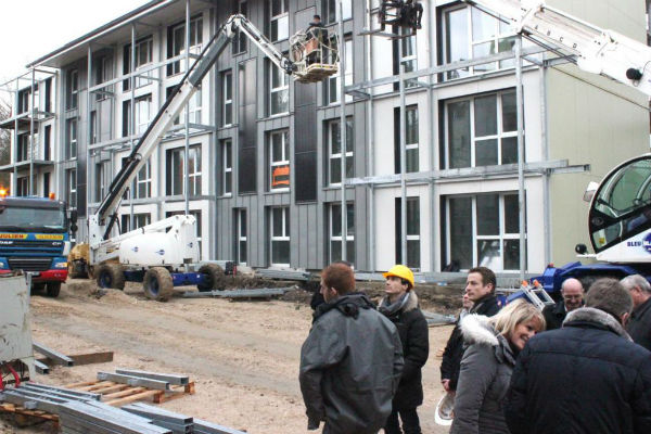 Chantier de construction de logements, Normandie