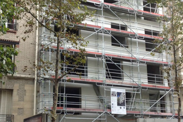 Chantier de construction de logements, Nantes