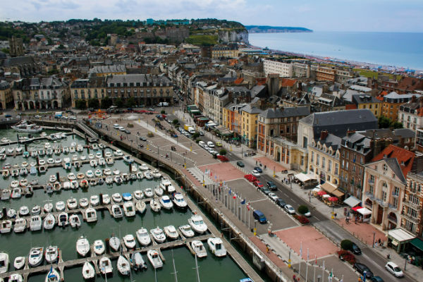 Vue aérienne de Dieppe