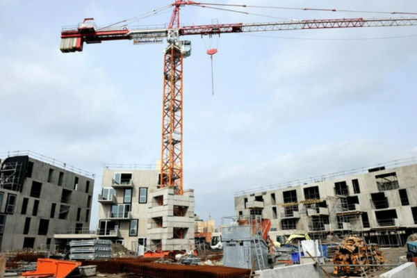 Chantier de construction dans le nord de la France