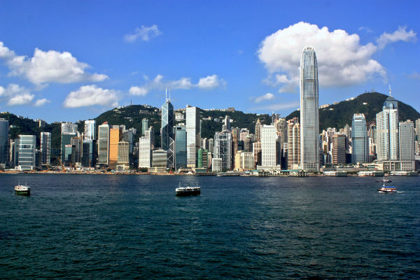 La baie de Hong Kong et la tour HSBC