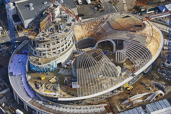 Construction de la cité du vin à Bordeaux