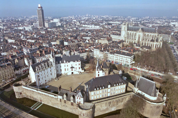 Vue aérienne sur Nantes