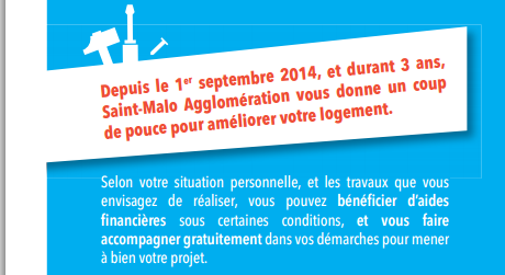 Saint-Malo lance l'opération « améliorer son logement ».