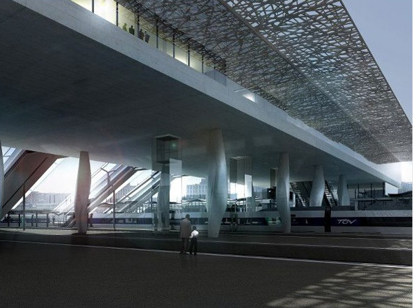 La future mezzanine de la gare de Nantes